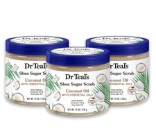 Dr. Teals shea sugar scrub shea butter and almond Oil 19 Oz Jar. For Smooth Skin