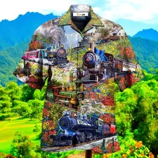 Train On Spring Hill Hawaiian Shirt