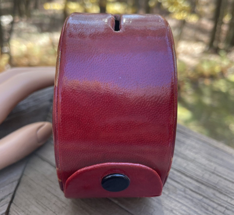 Cute Leather Fishy Fish Coin Change Bank Handcrafted Snap Opening Made