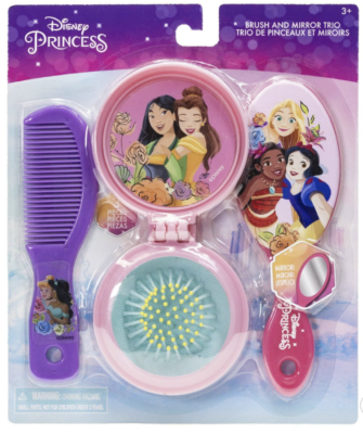 Disney Princess Pop-Up Hair Brush Mirror Set Toy New With Box