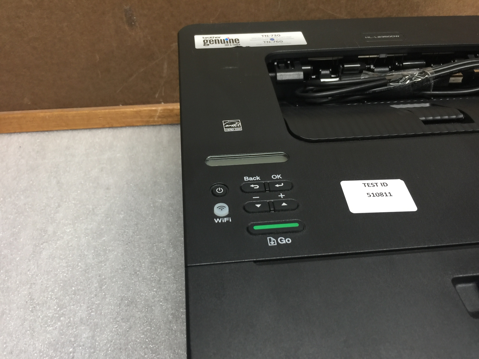 Brother HLL2350DW Monochrome Wireless Laser Printer w/ Toner TESTED