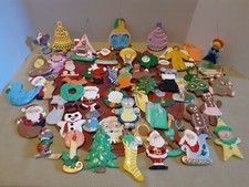 51 Vintage Santa Ornament Christmas Decoration Clay Dough/Resin Clay Lot