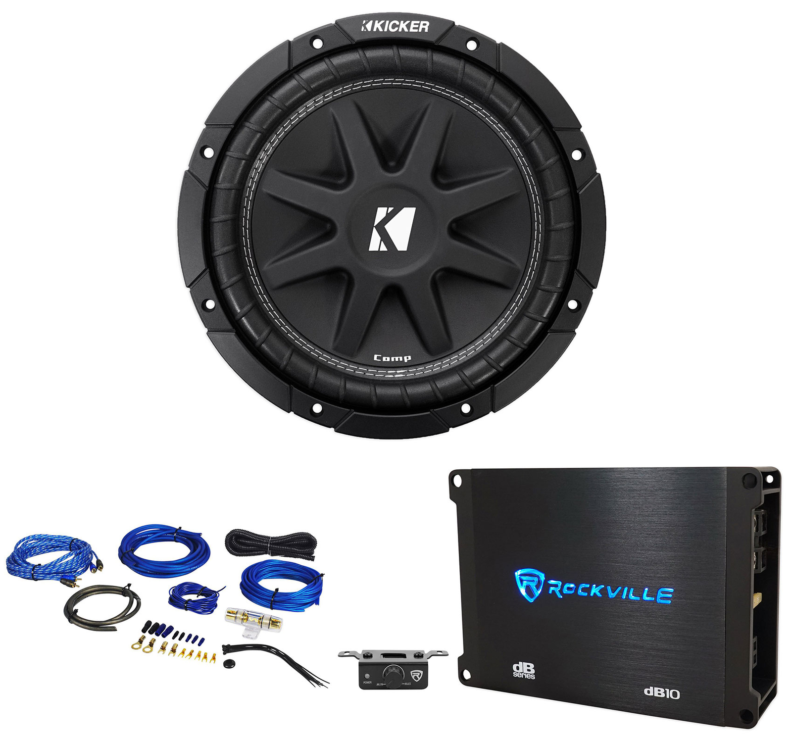 KICKER 43C104 Comp 10 300-Ваттный автомобильный Аудио сабвуфер Sub моноусилитель Комплект усилителей 23990₽