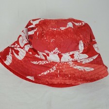 Red Floral Baby Summer Bucket Hat Reversible 6-12M
