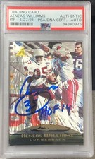 AENEAS WILLIAMS PSA Signed Auto 1995 Pinnacle Trophy Collection Arizona Cardinal