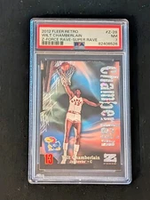 2012 Fleer Retro Z-Force Rave Super Rave Wilt Chamberlain #D 1/50 PSA 7