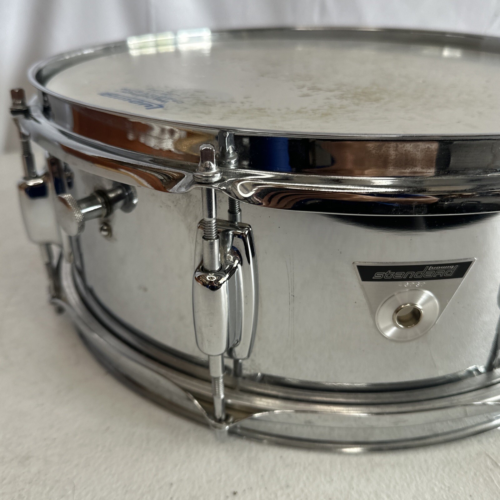 Vintage Ludwig Standard Snare Drum Chrome w/ Original Case FREE