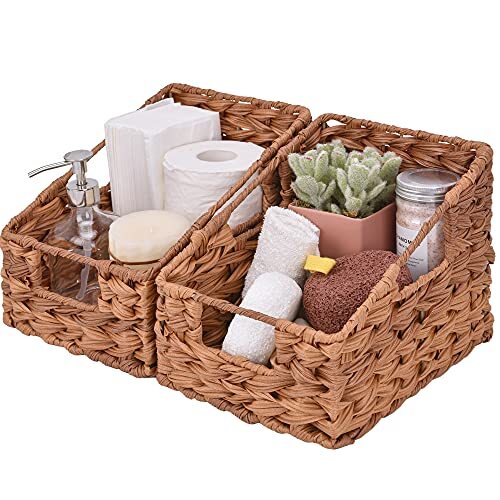 Wicker Storage Baskets For Shelves Trapezoid Woven Basket Storage Wicker Baskets-image