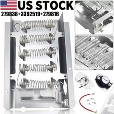 279838  279816 Dryer Heating Element and Thermostat Combo Pack fit Whirlpool