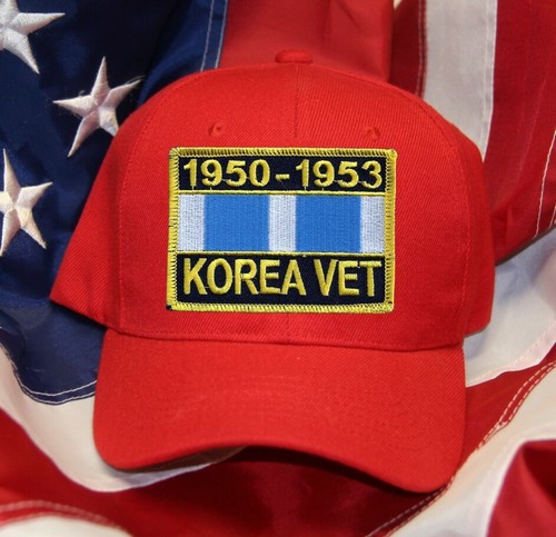 KOREAN WAR VETERAN HAT PATCH CAP 1950-1953 RIBBON US ARMY MARINES NAVY AIR FORCE - Picture 3 of 16