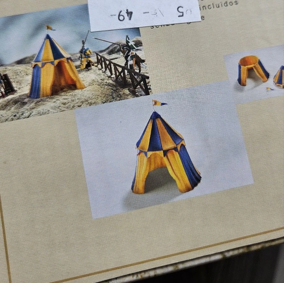 Tienda Torneo Schleich, Azul con Amarillo Nueva en Caja Abierta 42010 Caballero Medieval Foto 4 de 4