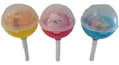 Pikmi Pops Surprise Mini Plush By Moose Lollipops Lot of 3 Toys 6 Pieces Read  