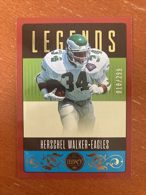 Herschel Walker /299 RED 2023 Panini Legacy #118 EAGLES NFL