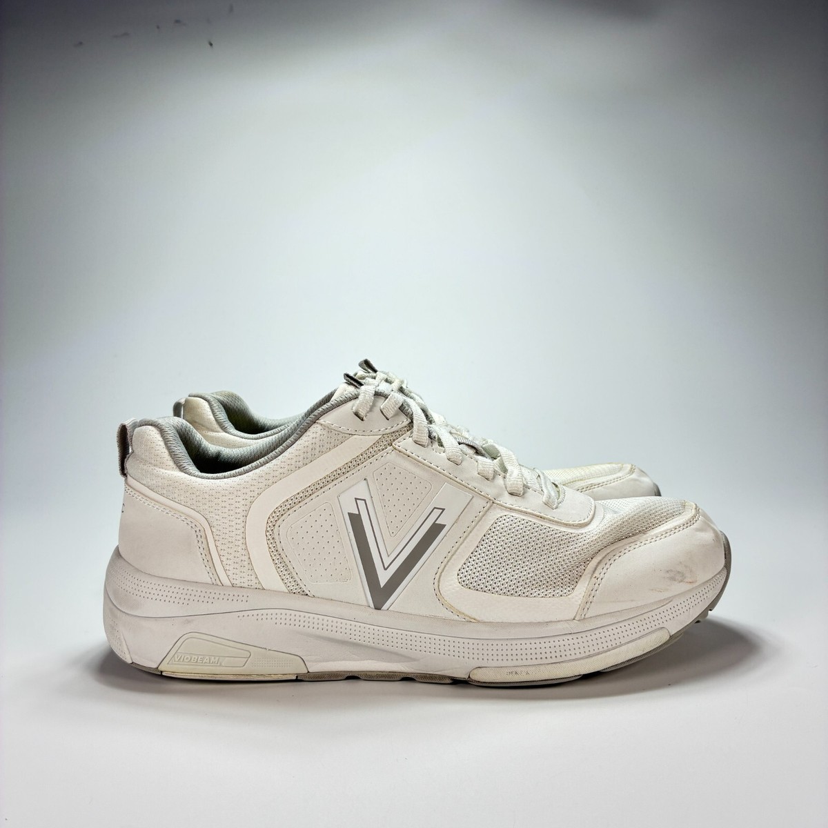Vionic Walk Strider 001 Oxfords White Gray Athletic Comfort Shoes