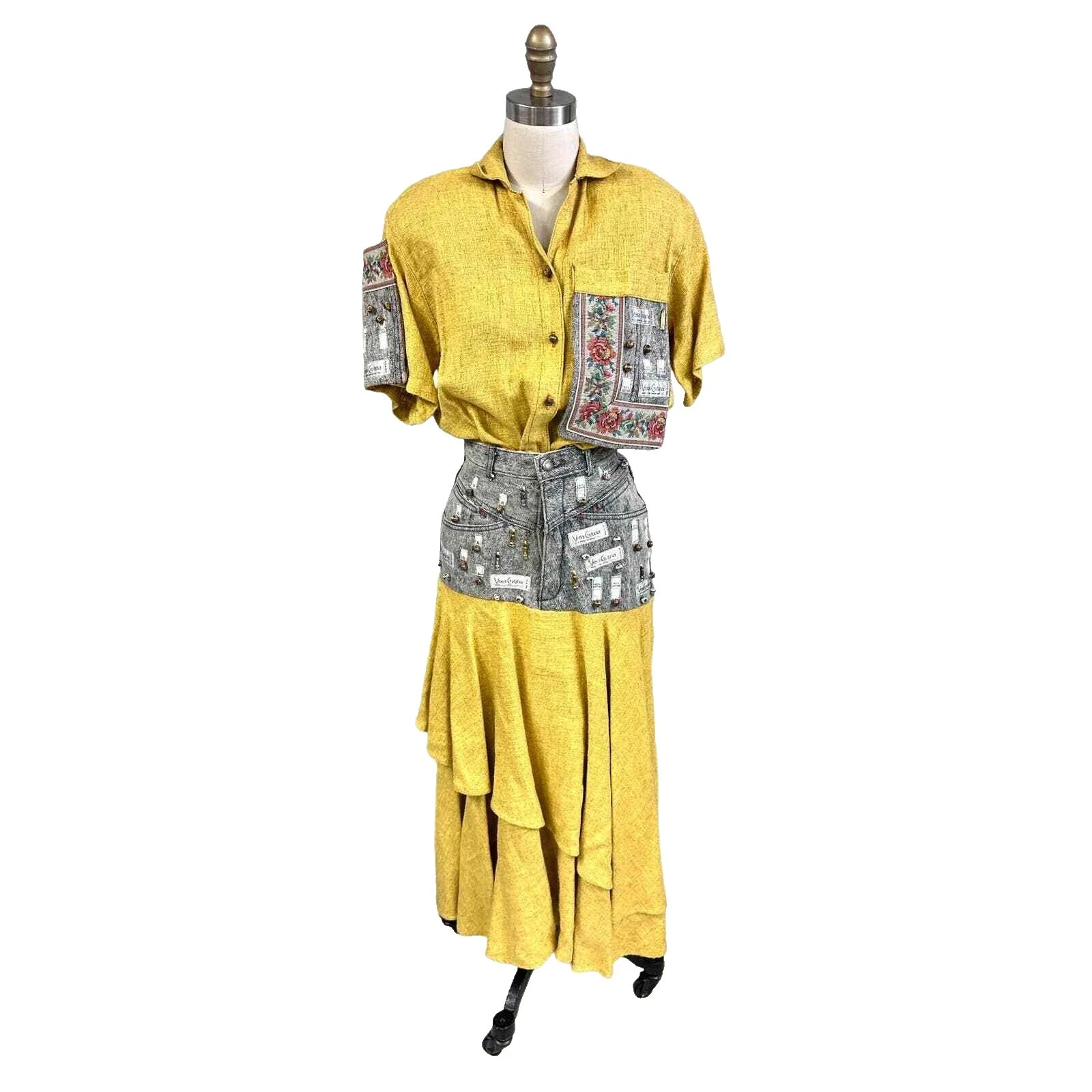 Trajes de Falda glam rock trajes Vintage, juegos y Suit Separates para Mujeres