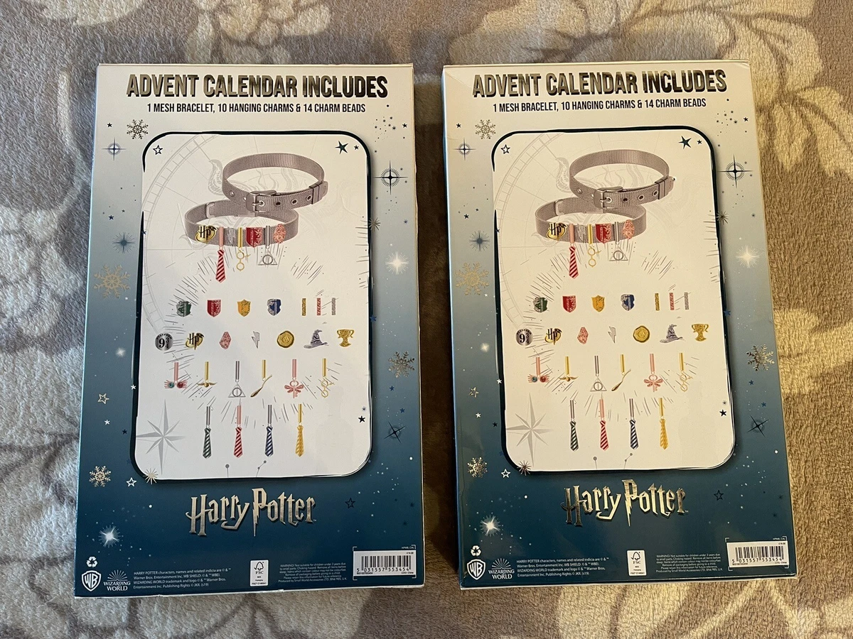 Harry Potter 2 TWO Christmas Advent Calendar Bracelet Hanging Charms Beads