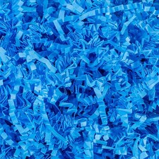 Crinkle Cut Paper Shred Filler 2 oz for Gift  Basket Filling - Light Blue