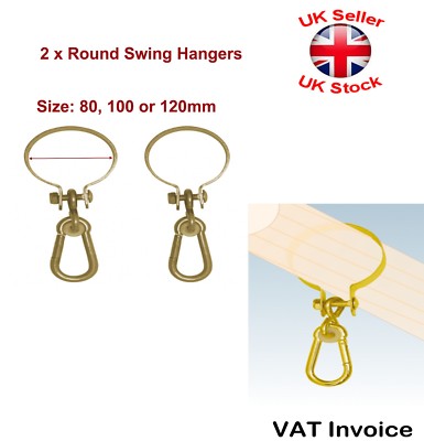 x ROUND SWING HOOK HANGER Climbing Frame Beam Galvanised 80/100/120mm 