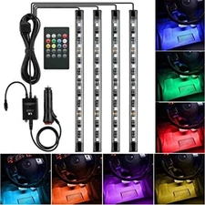 5050 RGB LED Strip Under Car Tube Underglow Underbody System Neon Lights Kit