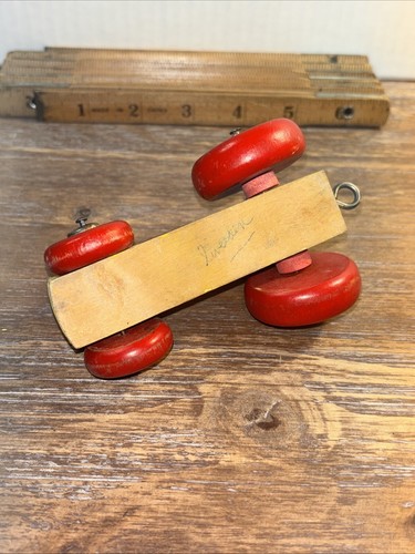 Vintage Wooden Man And Metal Riding Tractor Made In Sweden - Picture 6 of 6