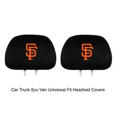 New Team ProMark MLB San Francisco Giants Head Rest Covers For Car Truck Suv Van