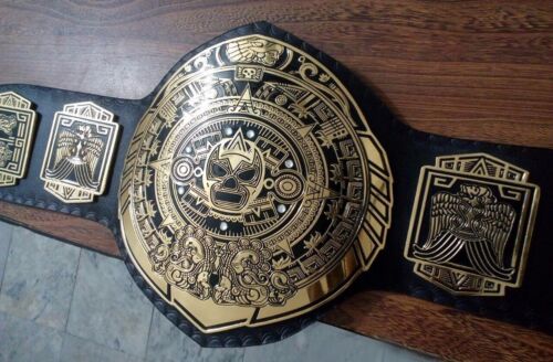 CINTURA REPLICA LUCHA UNDERGROUND HEAVYWEIGHT CHAMPION SPESSORE 4 MM PIASTRE OTTONE - Foto 2 di 5