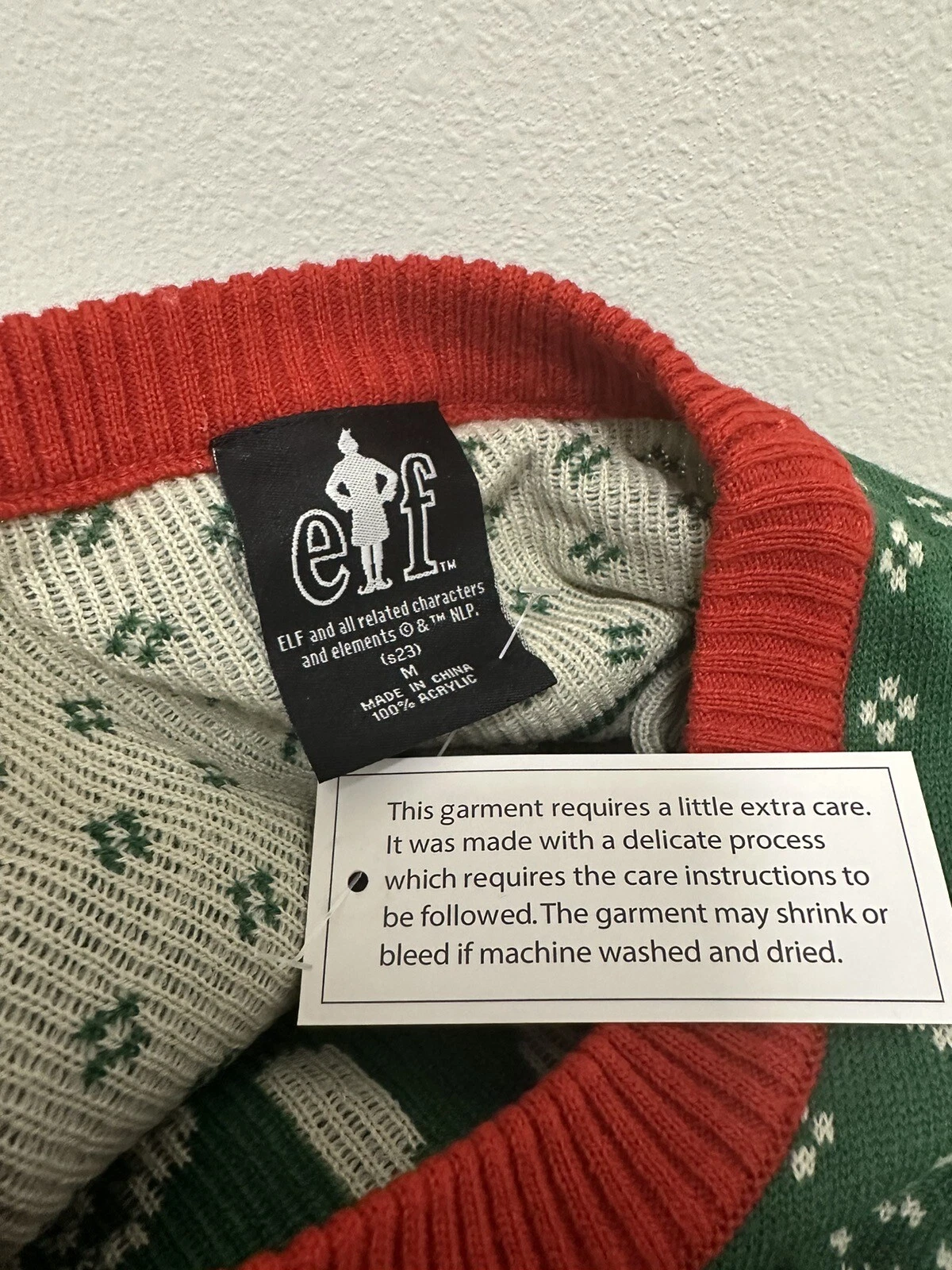 NWT Elf Son of a Nutcracker Ugly Christmas Sweater Mens Size Medium