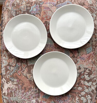 Three (3) IKEA 21521 Glossy Beige Tan Salad / Bread Plates - 7 5/8'' - Immaculate