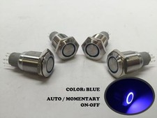 4 Of Marine Ss304 Blue Led Ultra Flush Light Auto On-off Push Switch Ring Button 4 Of Marine Ss304 Blue Led Ultra Flush Light Auto On-off Push Switch Ring Button