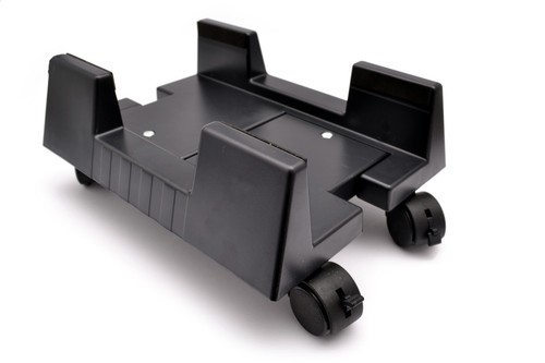 Adjustable Desktop Computer Stand / Trolley Locking Swivel Wheels / Mobile PC - Picture 3 of 12