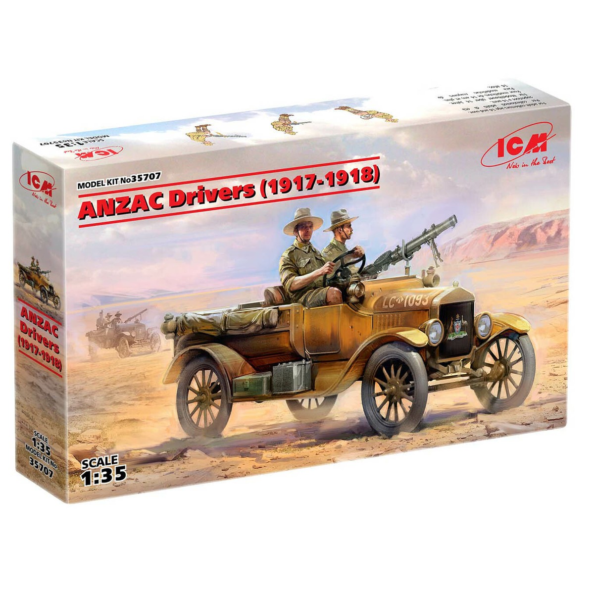 フィギュア Scale Figure 1/35 ICM 35707 ANZAC Drivers (1917-1918) 2 figures