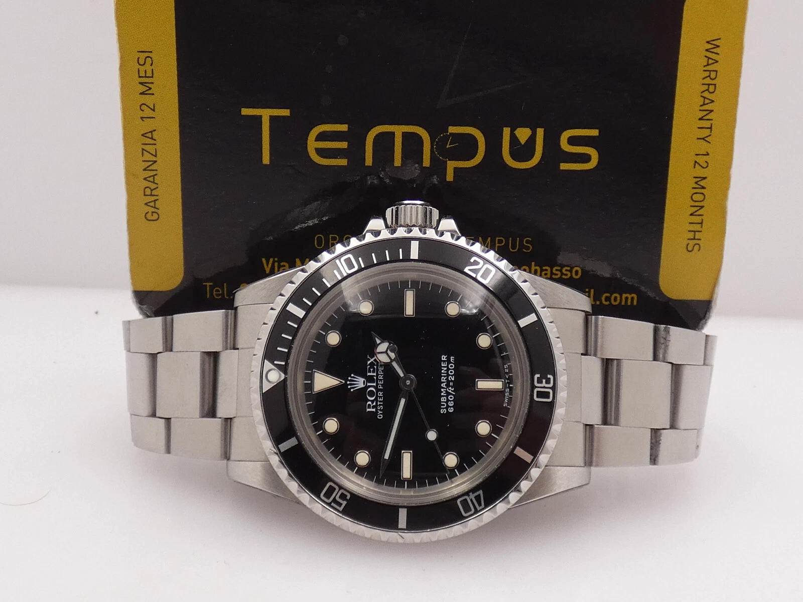 Rolex — ROLEX SUBMARINER 5513 SERVICED IN ROLEX FULLY EMBROIDERED 1988 AUTOMATIC WATCH
