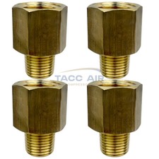 4 Pack Brass Reducer Adapter 1/4" Female X 1/8" Male NPT Pipe Reducing Fitting