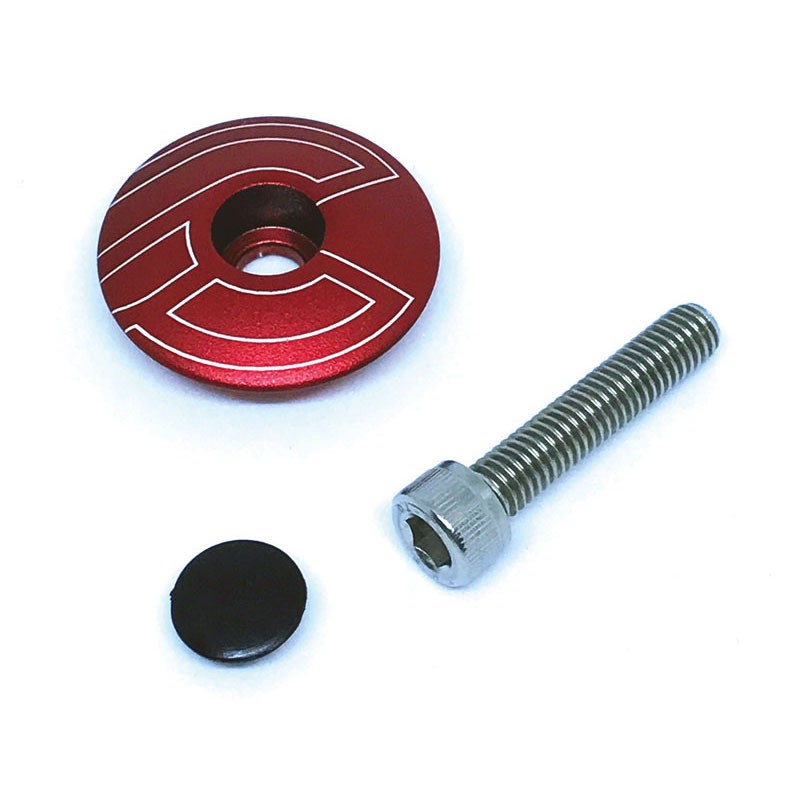 tappo sterzo 1-1/8 rosso CINELLI manubrio bici