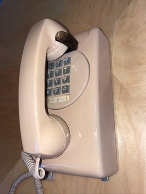 Vintage Pink Peachy Blush Stomberg Carlson Western Electric Wall Mount Phone