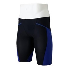 MIZUNO Men's Racing Swimsuit GX SONIC LITE Half Spats N2MBD010 91: Black x Blue