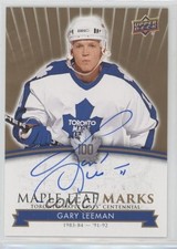 2017 Upper Deck Toronto Maple Leafs Centennial Leaf Marks Gary Leeman Auto 1o3