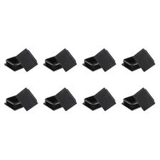8Pcs 3.1" x 2.4" x 0.8" Rectangle Plastic Plug Tubing End Caps, Black