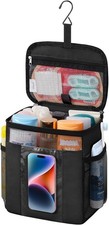 Hanging Bathroom Organizer with PVC Phone Bag, Mesh Shower Caddy