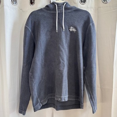 Stussy Mens Fleece Hoodie Oversized Medium Embroidered Streetwear Gorpcore 20406