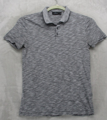 Marc Anthony Polo Shirt Mens Small Gray Space Dye 100% Cotton Slim Fit Casual