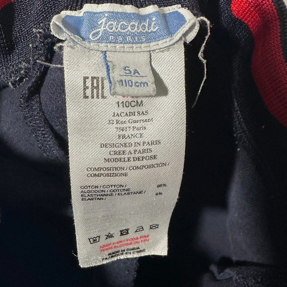 Calça Jogger Jacadi Paris Joelho Aflito Azul Marinho Athleisure Tamanho 5A 110cm - Imagem 4 de 4