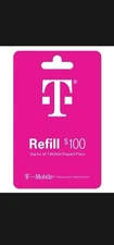 T-Mobile Prepaid Refill Card $100 Airtime Top-Up Recharge