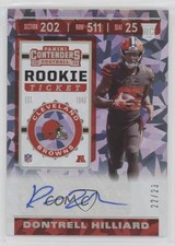 2019 Contenders Rookie Ticket Cracked Ice 22/23 Dontrell Hilliard #291 Auto 2y0