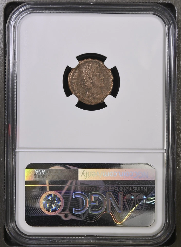 NGC VF GLADIATOR REVERSE AE3 of Constantius II AD 337-361 EXTREMELY FINE - Image 2 of 4