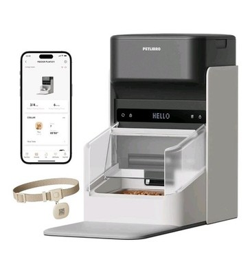 Petlibro One RFID Automatic WiFi App Controlled Cat Feeder with Collar Tag, 3-L,
