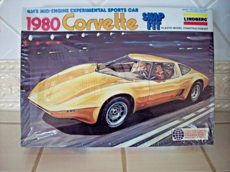 Vintage Lindberg Mid Engine Experimental 1980 Corvette Model Kit