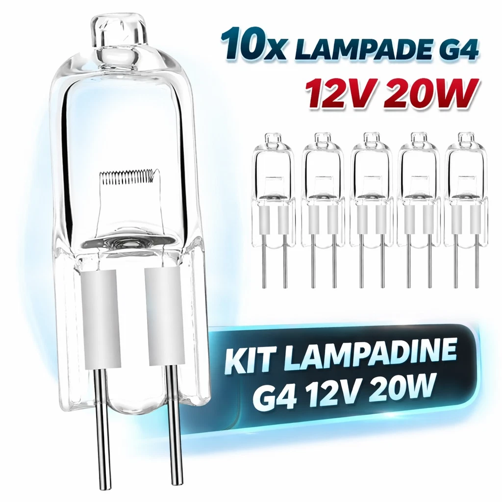 10 lampadine a LED G4 Lampadine dimmerabili con base Bi Pin da 2 W per lampadario Lampada da soffitto Lampada da tavolo Bianco caldo 3000 K CA 12‑24 V