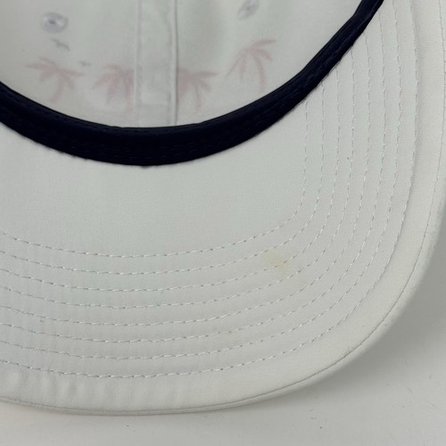 Salt Life Get Salty Blanco Ajustable Correa Trasera Sombrero Rosa Palmeras Logo Impreso* - Imagen 12 de 14
