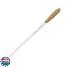 King David 12WTCK 12-Inch Baton White - Tapered Cork Handle